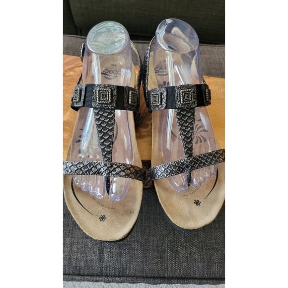 ABEO Biosystem T Strap Slingback With Buckle Leather Upper Size 11 Sandals - Picture 6 of 12